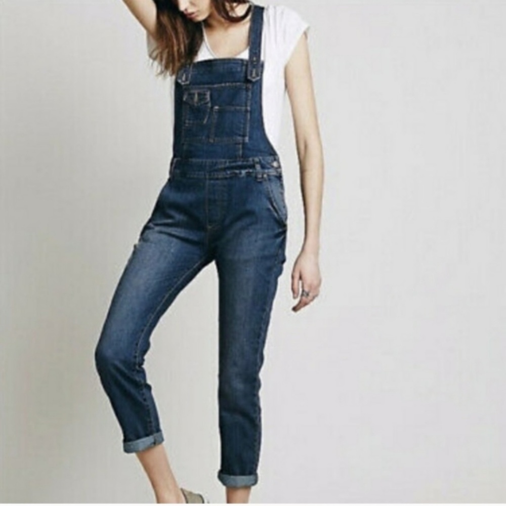 Free People Skinny Leg Overalls
